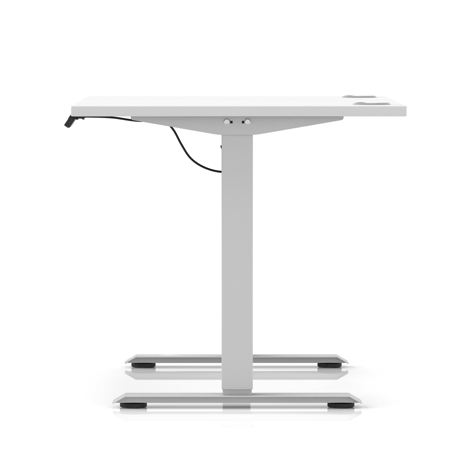 Air Lite Height Adjustable Desk with Cable Ports, 1000–1600mm Widths, Multiple Desktop & Frame Colours, MFC, 5 Year Warranty, Office Computer Workstation
