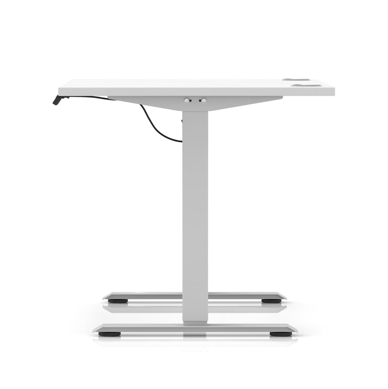 Air Lite Height Adjustable Desk with Cable Ports, 1000–1600mm Widths, Multiple Desktop & Frame Colours, MFC, 5 Year Warranty, Office Computer Workstation