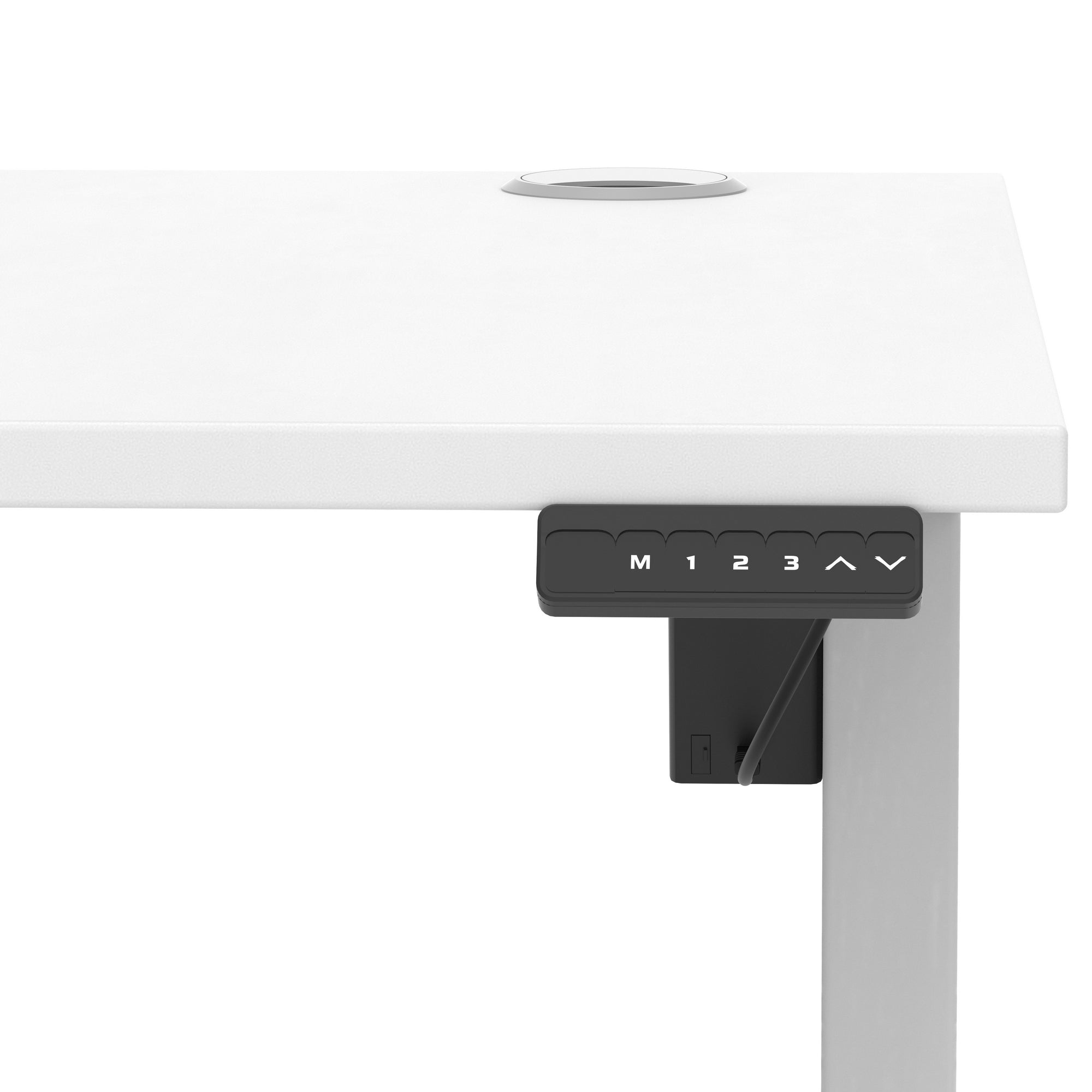 Air Lite Height Adjustable Desk with Cable Ports, 1000–1600mm Widths, Multiple Desktop & Frame Colours, MFC, 5 Year Warranty, Office Computer Workstation