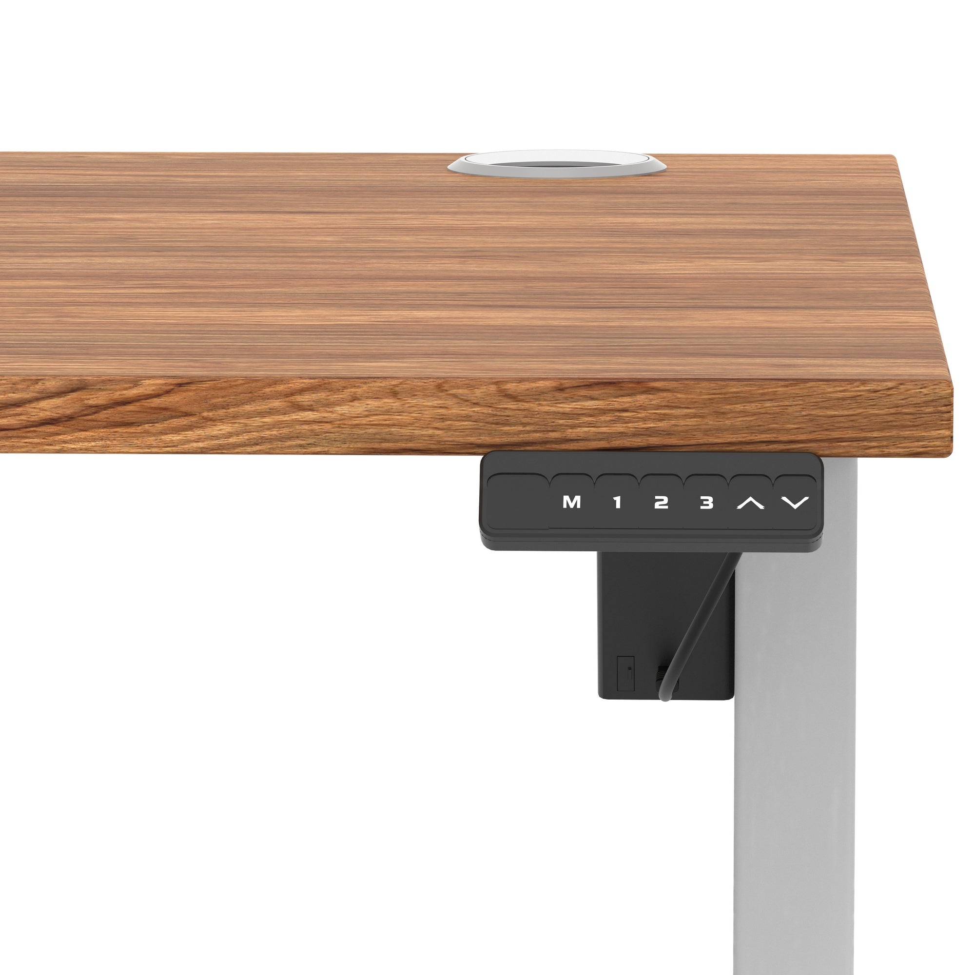 Air Lite Height Adjustable Desk with Cable Ports, 1000–1600mm Widths, Multiple Desktop & Frame Colours, MFC, 5 Year Warranty, Office Computer Workstation