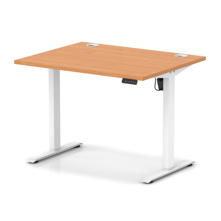 Air Lite Height Adjustable Desk with Cable Ports, 1000–1600mm Widths, Multiple Desktop & Frame Colours, MFC, 5 Year Warranty, Office Computer Workstation