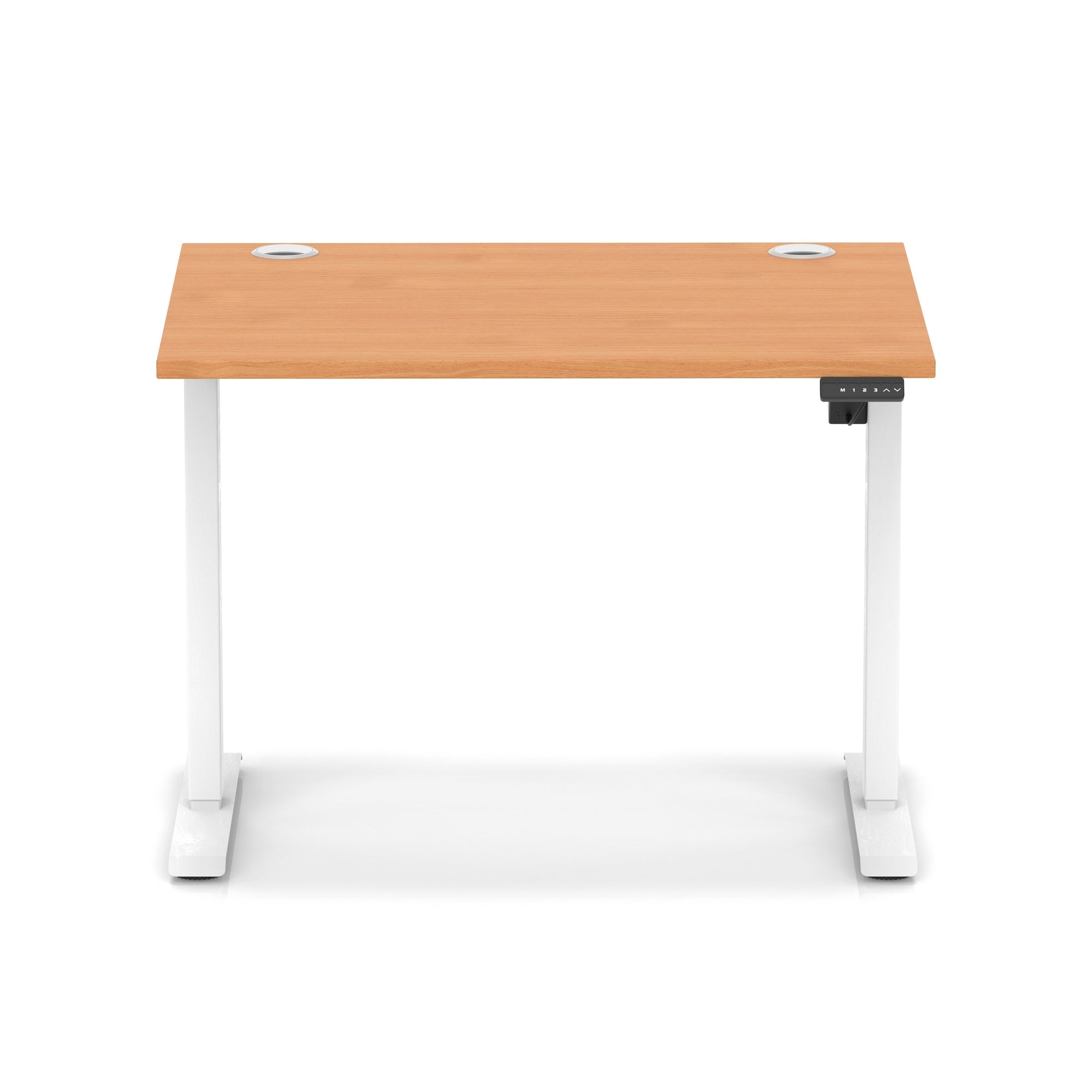 Air Lite Height Adjustable Desk with Cable Ports, 1000–1600mm Widths, Multiple Desktop & Frame Colours, MFC, 5 Year Warranty, Office Computer Workstation