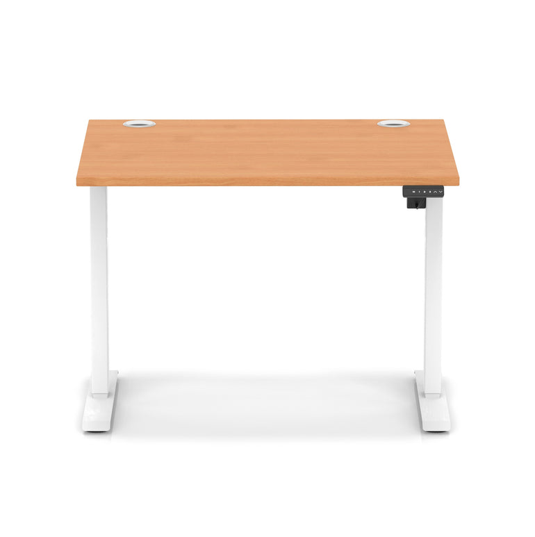 Air Lite Height Adjustable Desk with Cable Ports, 1000–1600mm Widths, Multiple Desktop & Frame Colours, MFC, 5 Year Warranty, Office Computer Workstation