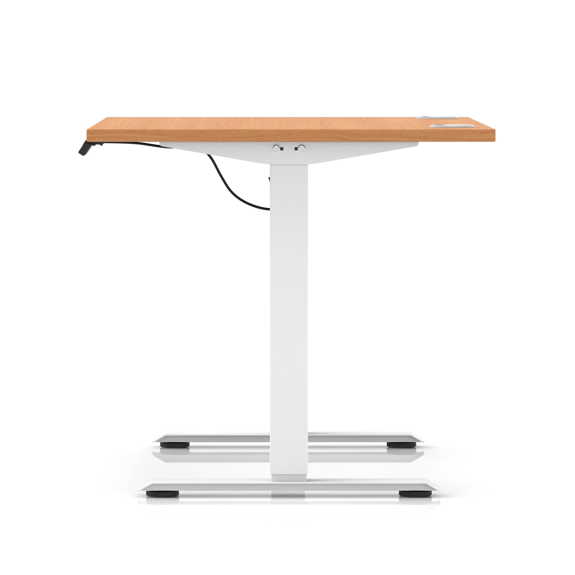 Air Lite Height Adjustable Desk with Cable Ports, 1000–1600mm Widths, Multiple Desktop & Frame Colours, MFC, 5 Year Warranty, Office Computer Workstation