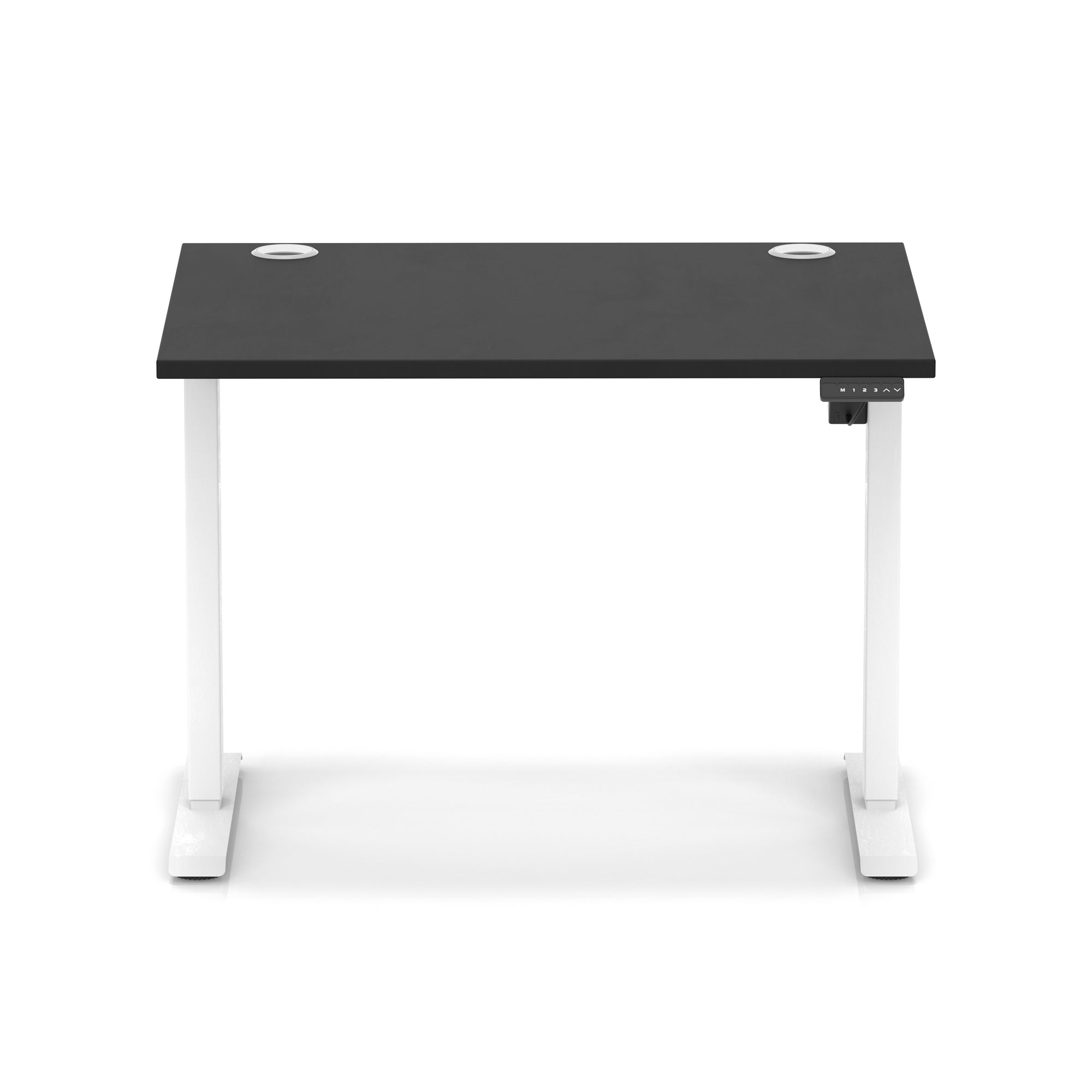 Air Lite Height Adjustable Desk with Cable Ports, 1000–1600mm Widths, Multiple Desktop & Frame Colours, MFC, 5 Year Warranty, Office Computer Workstation