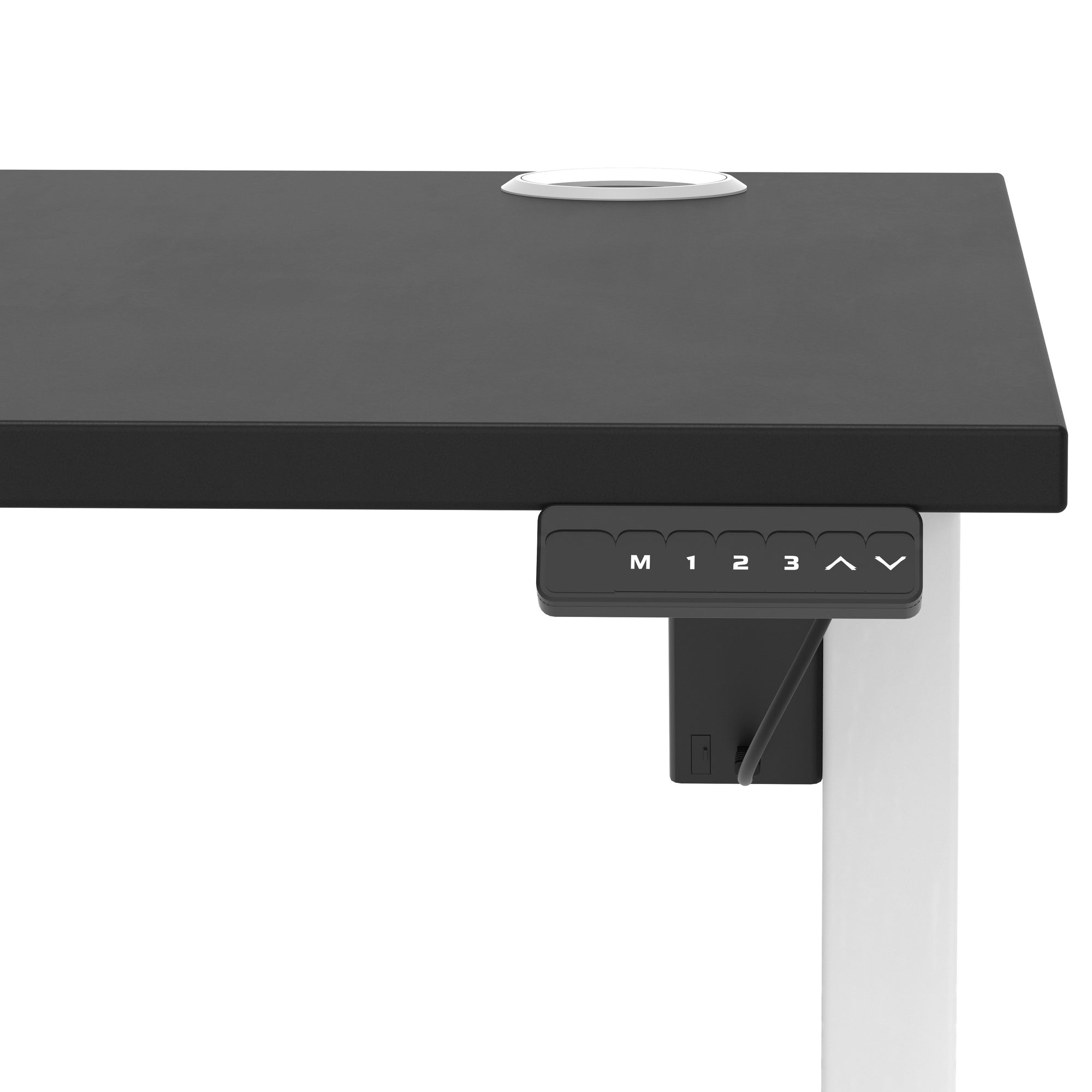 Air Lite Height Adjustable Desk with Cable Ports, 1000–1600mm Widths, Multiple Desktop & Frame Colours, MFC, 5 Year Warranty, Office Computer Workstation