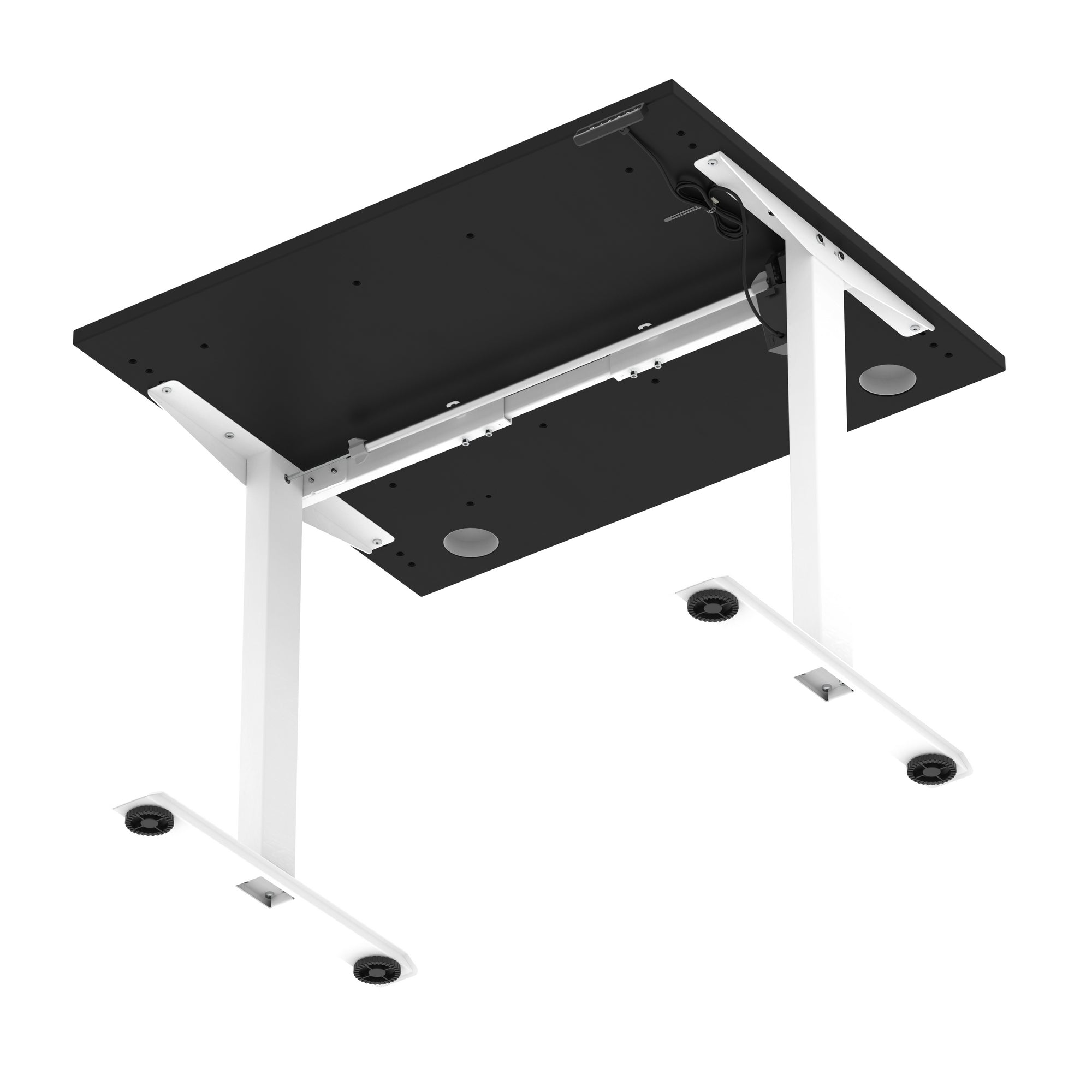Air Lite Height Adjustable Desk with Cable Ports, 1000–1600mm Widths, Multiple Desktop & Frame Colours, MFC, 5 Year Warranty, Office Computer Workstation