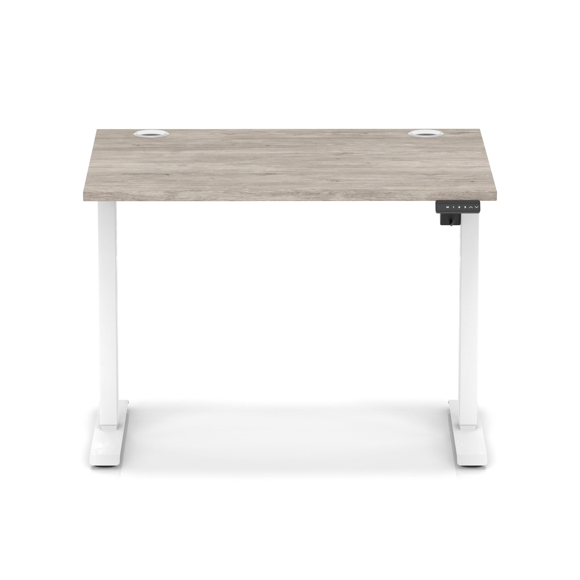 Air Lite Height Adjustable Desk with Cable Ports, 1000–1600mm Widths, Multiple Desktop & Frame Colours, MFC, 5 Year Warranty, Office Computer Workstation