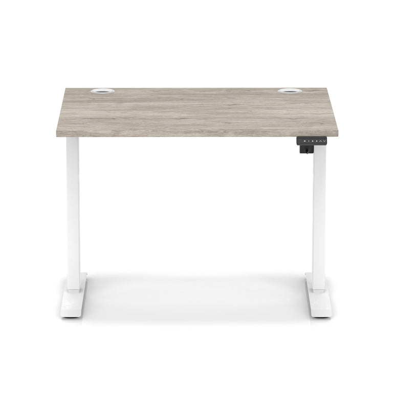 Air Lite Height Adjustable Desk with Cable Ports, 1000–1600mm Widths, Multiple Desktop & Frame Colours, MFC, 5 Year Warranty, Office Computer Workstation