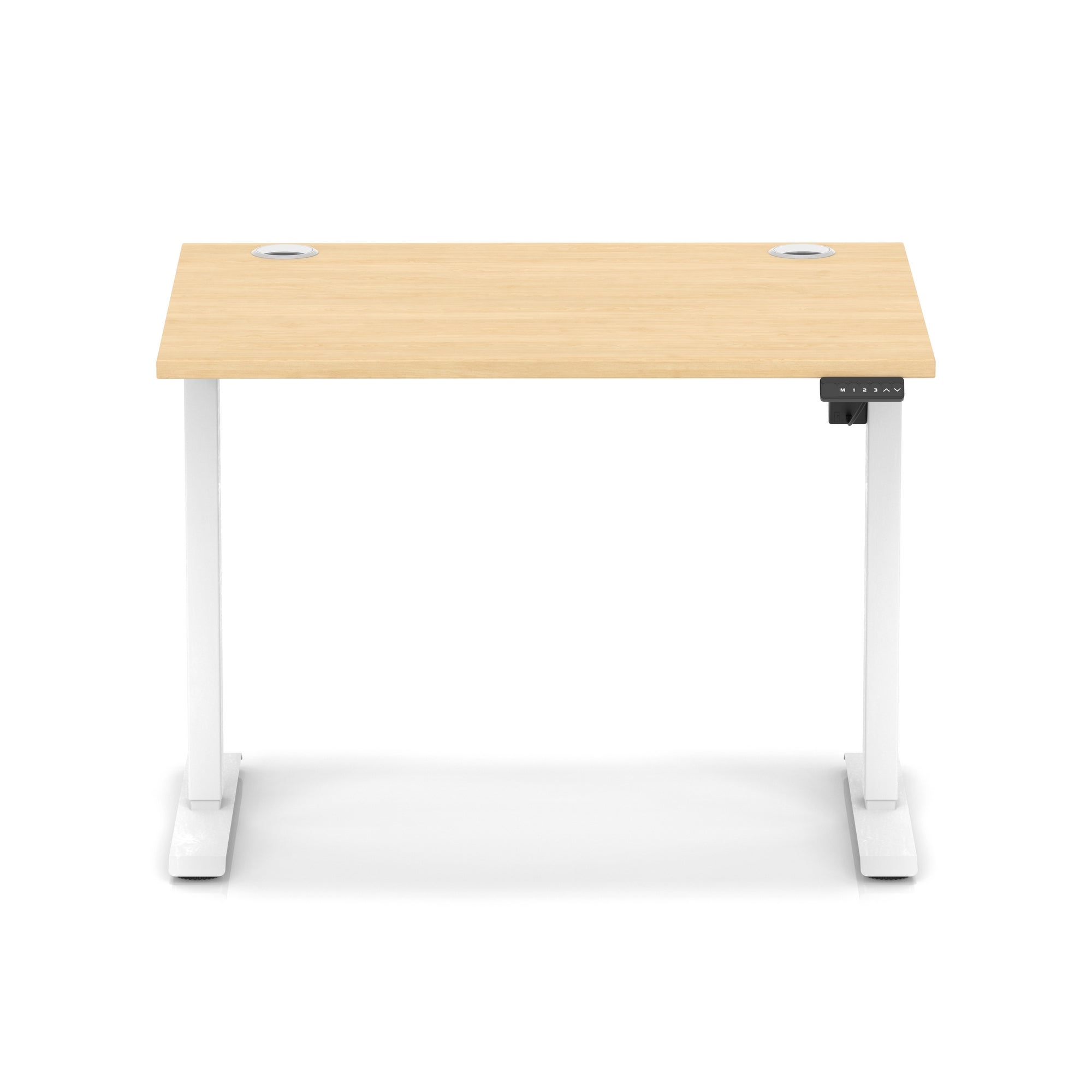 Air Lite Height Adjustable Desk with Cable Ports, 1000–1600mm Widths, Multiple Desktop & Frame Colours, MFC, 5 Year Warranty, Office Computer Workstation