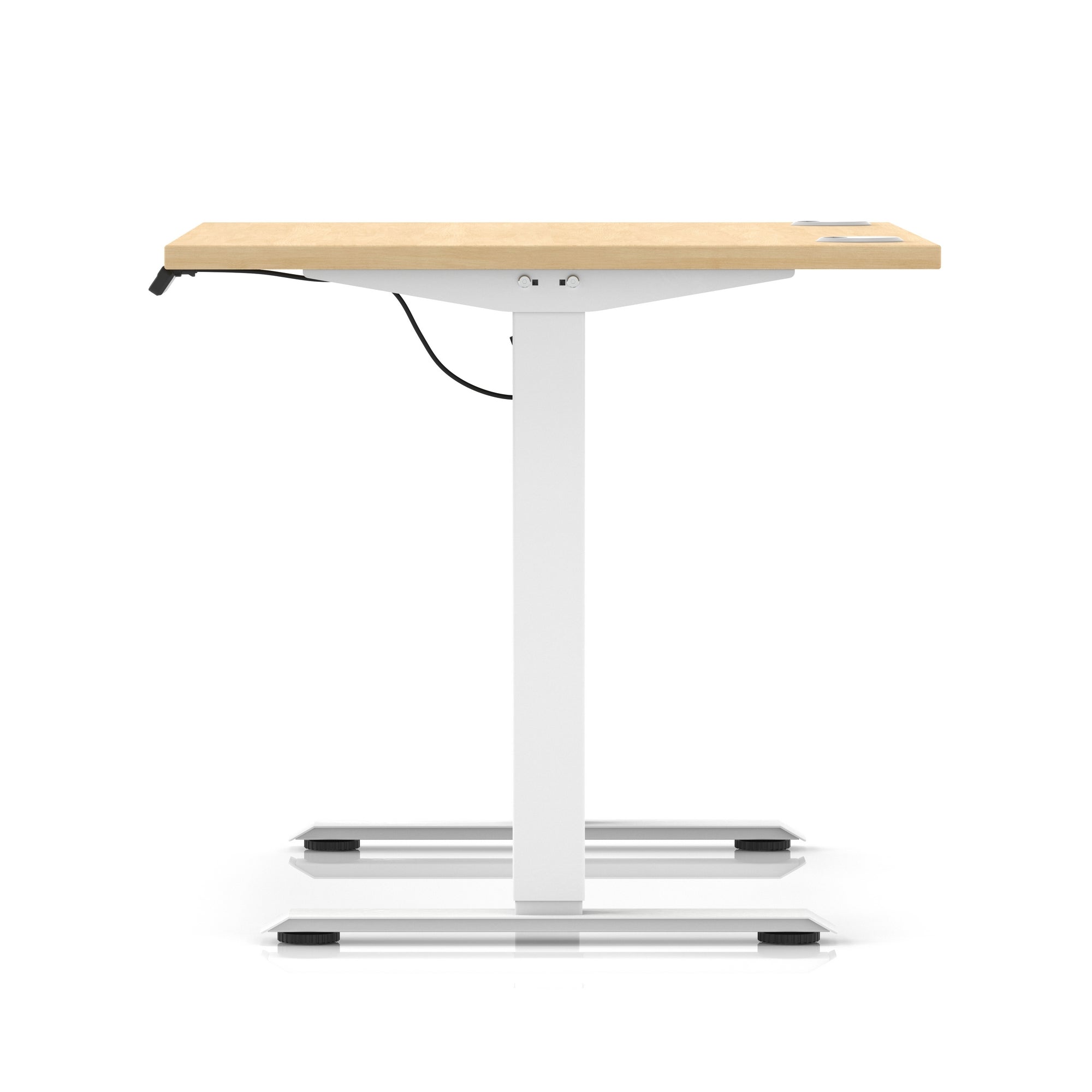 Air Lite Height Adjustable Desk with Cable Ports, 1000–1600mm Widths, Multiple Desktop & Frame Colours, MFC, 5 Year Warranty, Office Computer Workstation