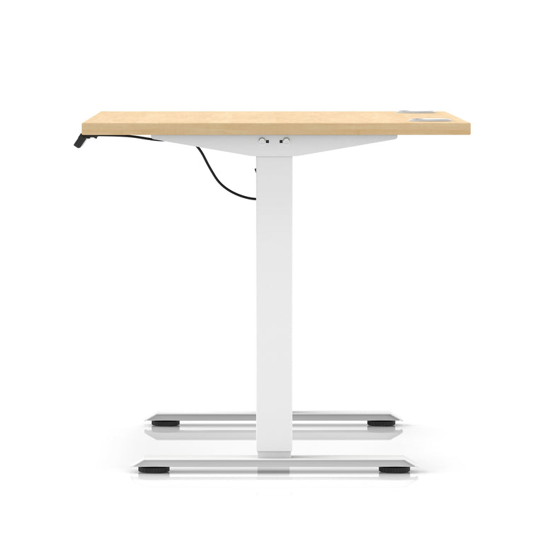 Air Lite Height Adjustable Desk with Cable Ports, 1000–1600mm Widths, Multiple Desktop & Frame Colours, MFC, 5 Year Warranty, Office Computer Workstation