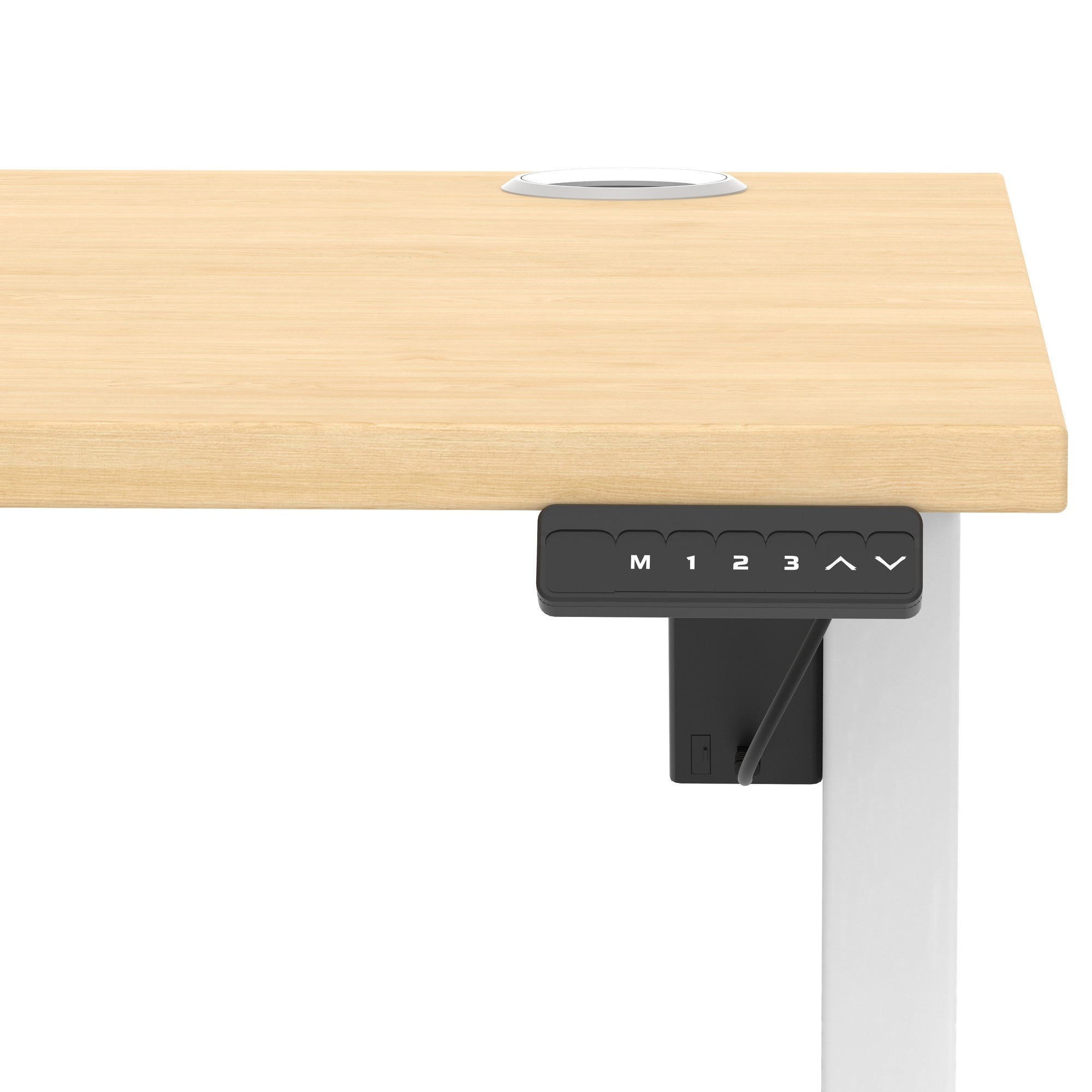 Air Lite Height Adjustable Desk with Cable Ports, 1000–1600mm Widths, Multiple Desktop & Frame Colours, MFC, 5 Year Warranty, Office Computer Workstation