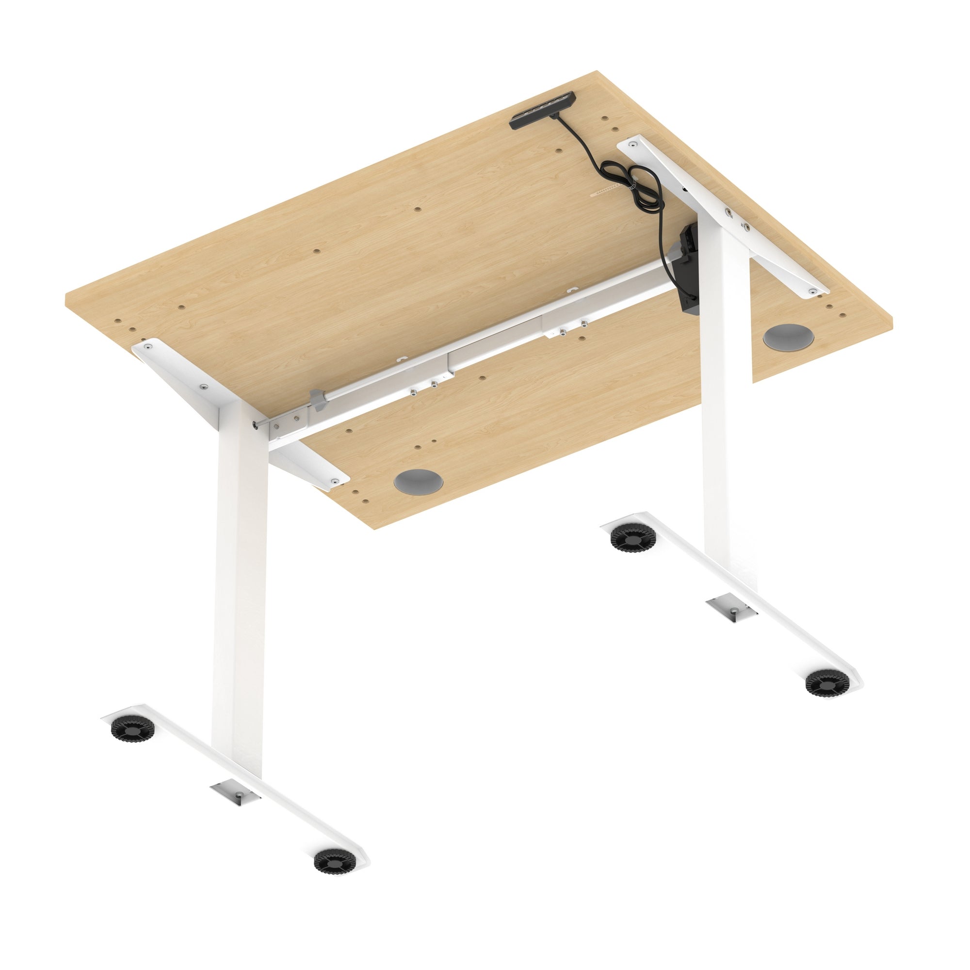 Air Lite Height Adjustable Desk with Cable Ports, 1000–1600mm Widths, Multiple Desktop & Frame Colours, MFC, 5 Year Warranty, Office Computer Workstation