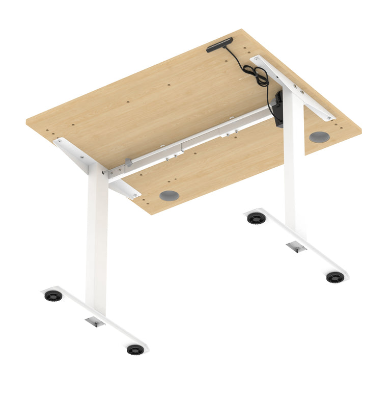 Air Lite Height Adjustable Desk with Cable Ports, 1000–1600mm Widths, Multiple Desktop & Frame Colours, MFC, 5 Year Warranty, Office Computer Workstation