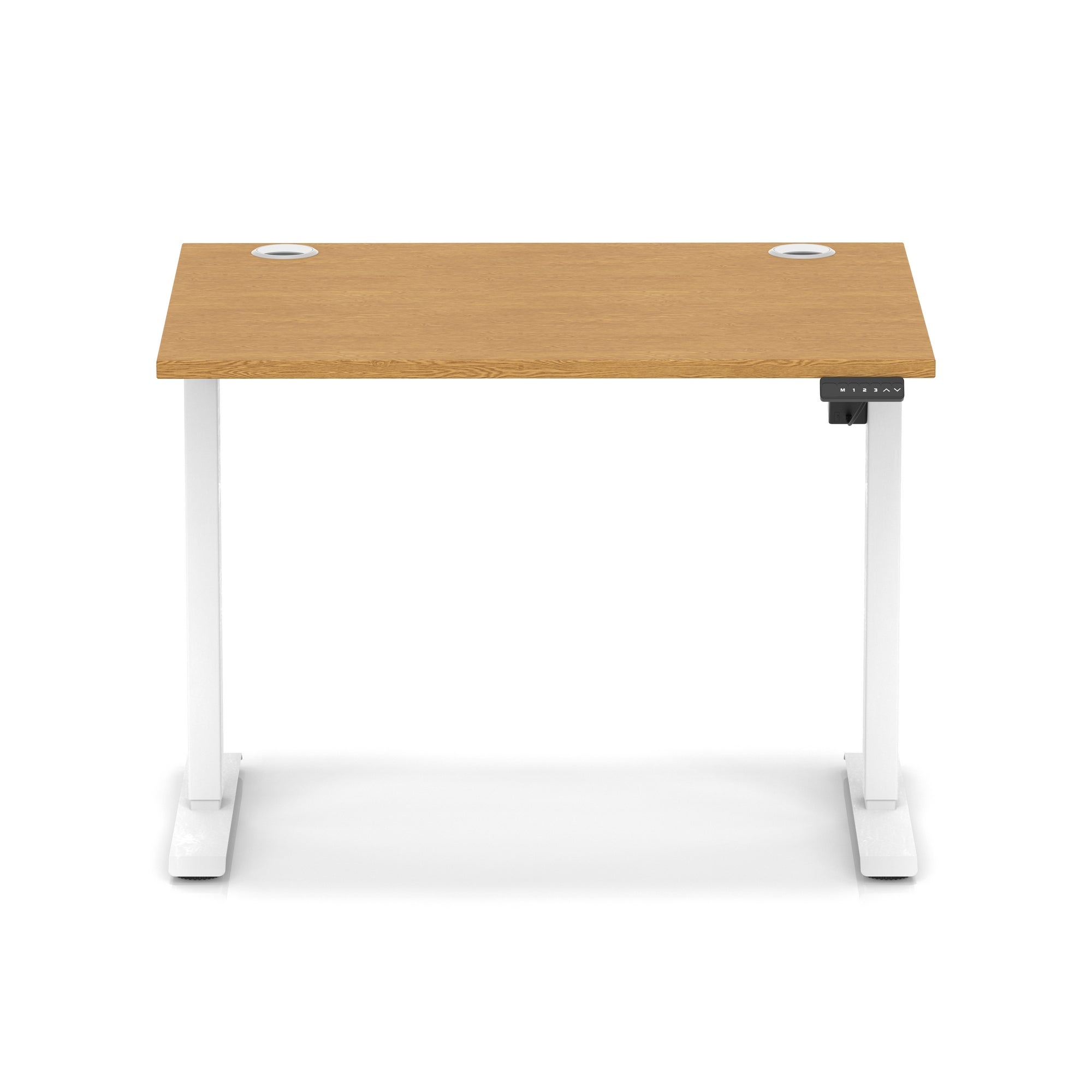 Air Lite Height Adjustable Desk with Cable Ports, 1000–1600mm Widths, Multiple Desktop & Frame Colours, MFC, 5 Year Warranty, Office Computer Workstation