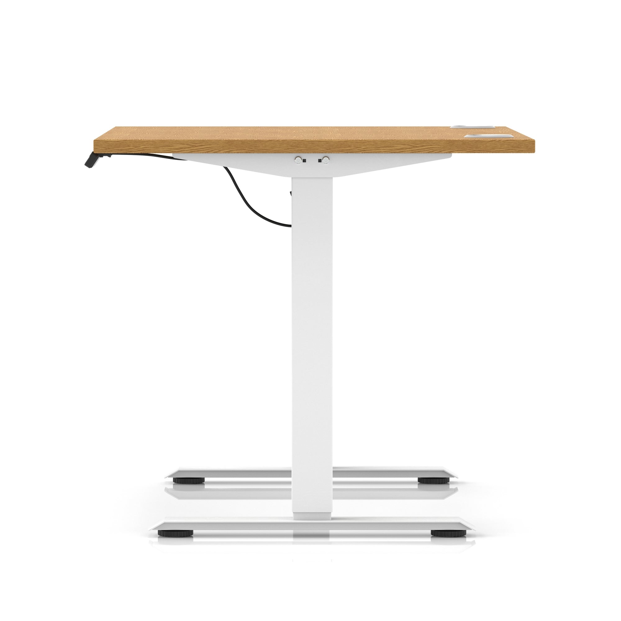 Air Lite Height Adjustable Desk with Cable Ports, 1000–1600mm Widths, Multiple Desktop & Frame Colours, MFC, 5 Year Warranty, Office Computer Workstation