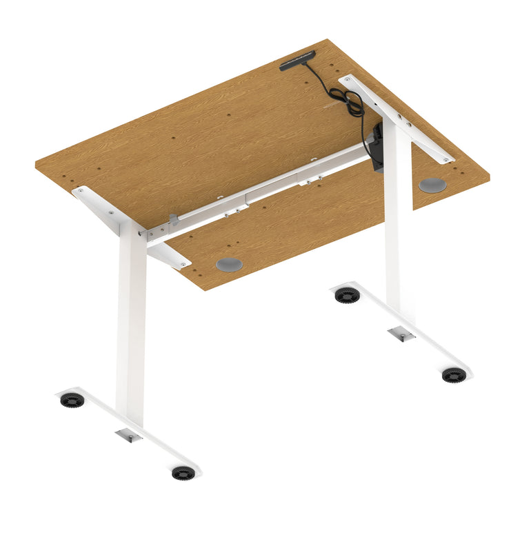 Air Lite Height Adjustable Desk with Cable Ports, 1000–1600mm Widths, Multiple Desktop & Frame Colours, MFC, 5 Year Warranty, Office Computer Workstation
