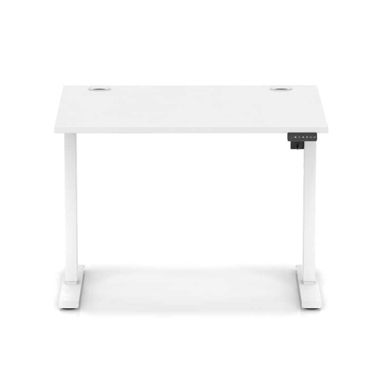 Air Lite Height Adjustable Desk with Cable Ports, 1000–1600mm Widths, Multiple Desktop & Frame Colours, MFC, 5 Year Warranty, Office Computer Workstation