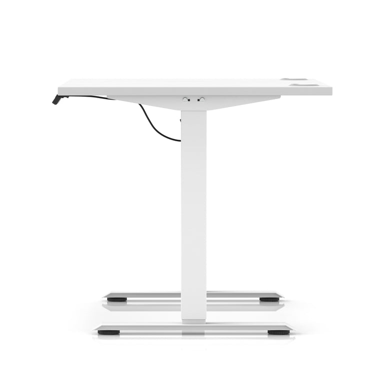 Air Lite Height Adjustable Desk with Cable Ports, 1000–1600mm Widths, Multiple Desktop & Frame Colours, MFC, 5 Year Warranty, Office Computer Workstation