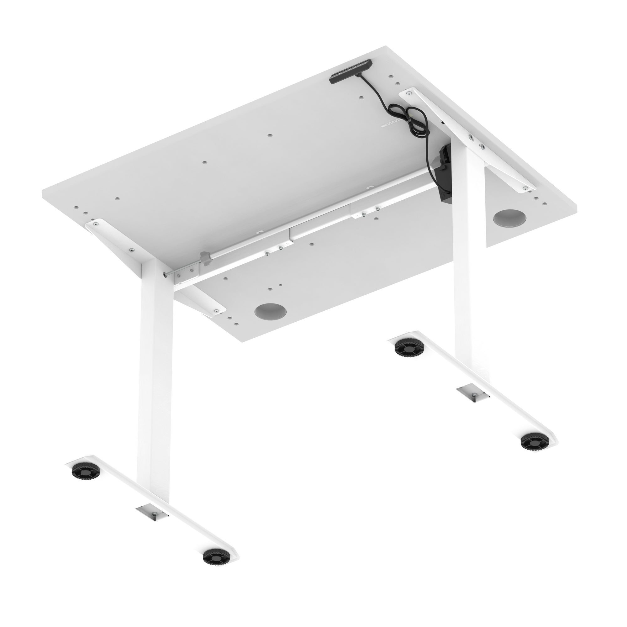 Air Lite Height Adjustable Desk with Cable Ports, 1000–1600mm Widths, Multiple Desktop & Frame Colours, MFC, 5 Year Warranty, Office Computer Workstation