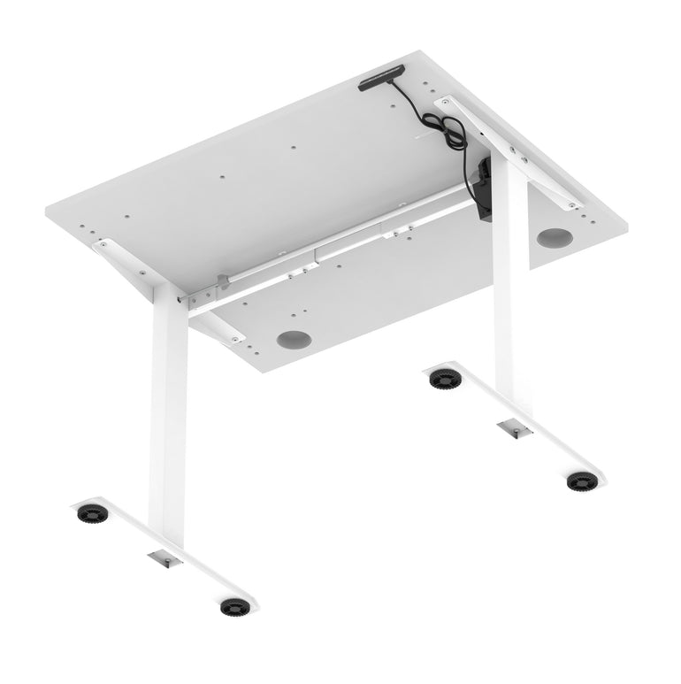 Air Lite Height Adjustable Desk with Cable Ports, 1000–1600mm Widths, Multiple Desktop & Frame Colours, MFC, 5 Year Warranty, Office Computer Workstation