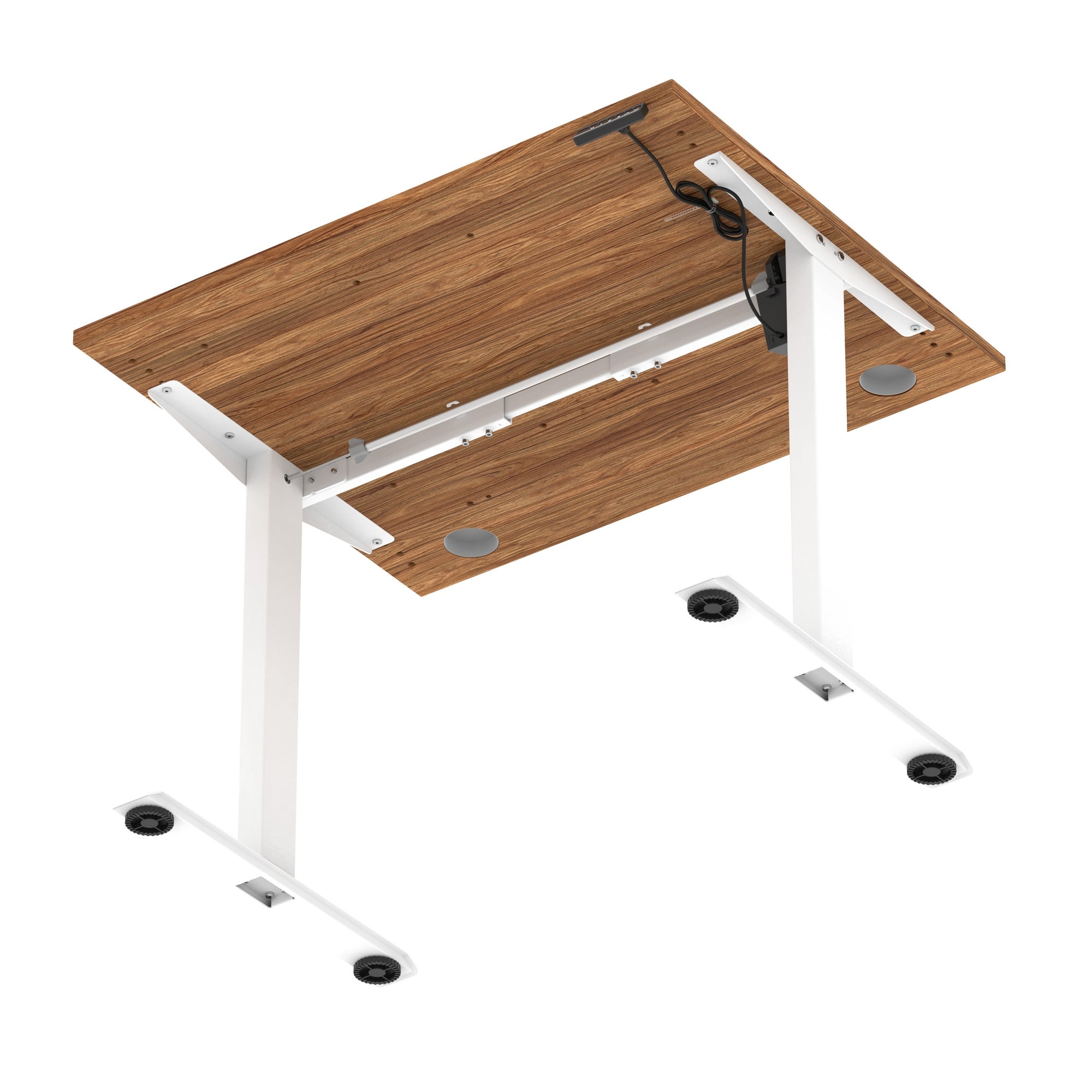 Air Lite Height Adjustable Desk with Cable Ports, 1000–1600mm Widths, Multiple Desktop & Frame Colours, MFC, 5 Year Warranty, Office Computer Workstation