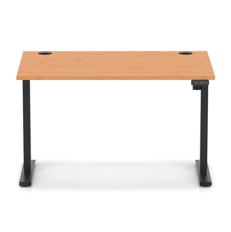 Air Lite Height Adjustable Desk with Cable Ports, 1000–1600mm Widths, Multiple Desktop & Frame Colours, MFC, 5 Year Warranty, Office Computer Workstation