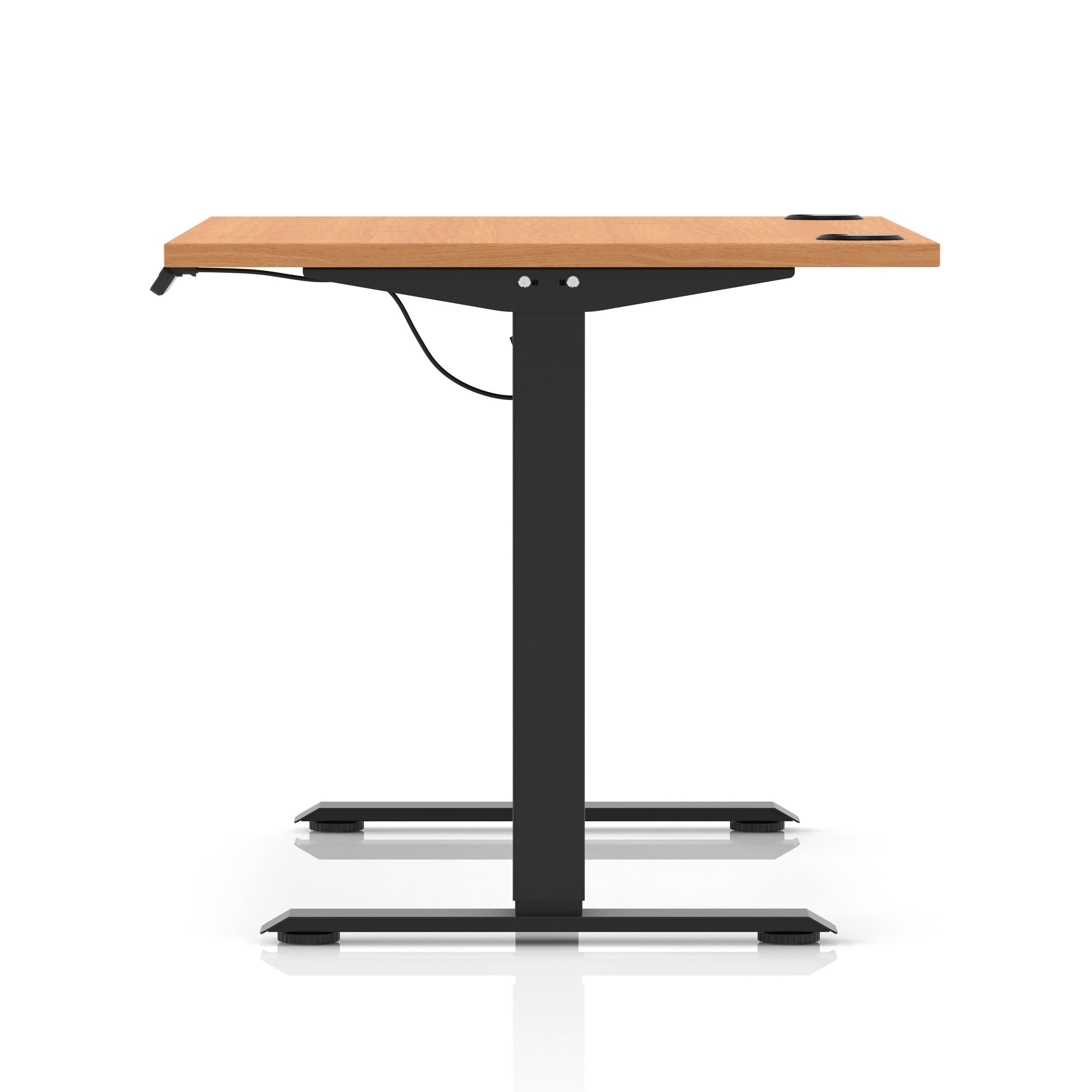 Air Lite Height Adjustable Desk with Cable Ports, 1000–1600mm Widths, Multiple Desktop & Frame Colours, MFC, 5 Year Warranty, Office Computer Workstation