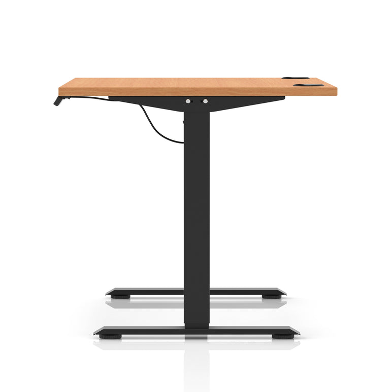 Air Lite Height Adjustable Desk with Cable Ports, 1000–1600mm Widths, Multiple Desktop & Frame Colours, MFC, 5 Year Warranty, Office Computer Workstation