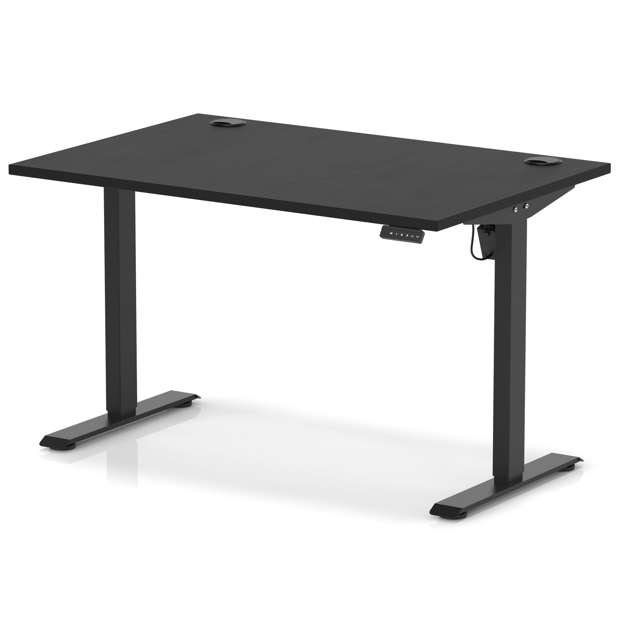 Air Lite Height Adjustable Desk with Cable Ports, 1000–1600mm Widths, Multiple Desktop & Frame Colours, MFC, 5 Year Warranty, Office Computer Workstation