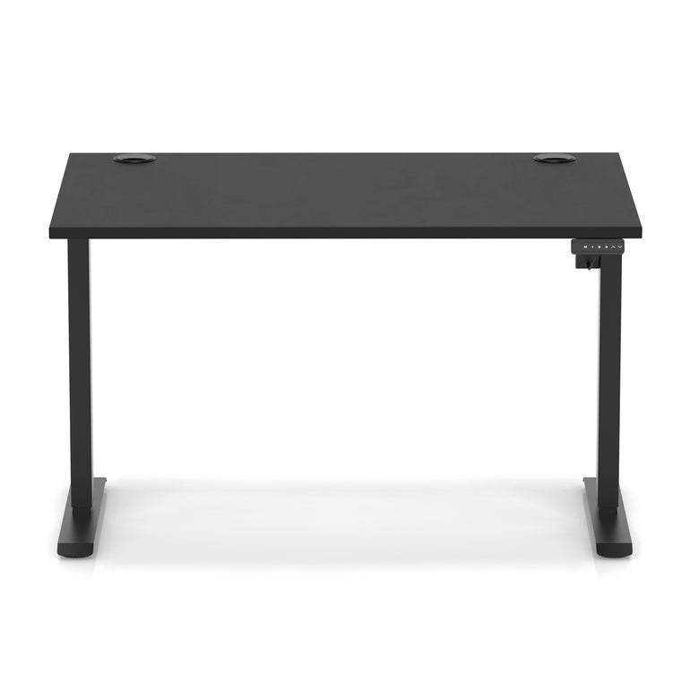 Air Lite Height Adjustable Desk with Cable Ports, 1000–1600mm Widths, Multiple Desktop & Frame Colours, MFC, 5 Year Warranty, Office Computer Workstation