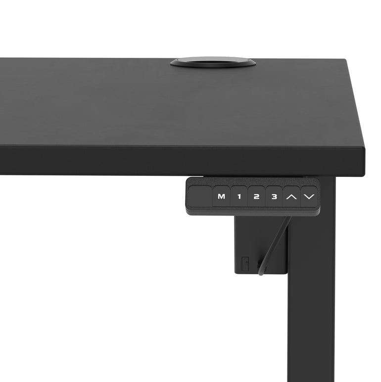Air Lite Height Adjustable Desk with Cable Ports, 1000–1600mm Widths, Multiple Desktop & Frame Colours, MFC, 5 Year Warranty, Office Computer Workstation