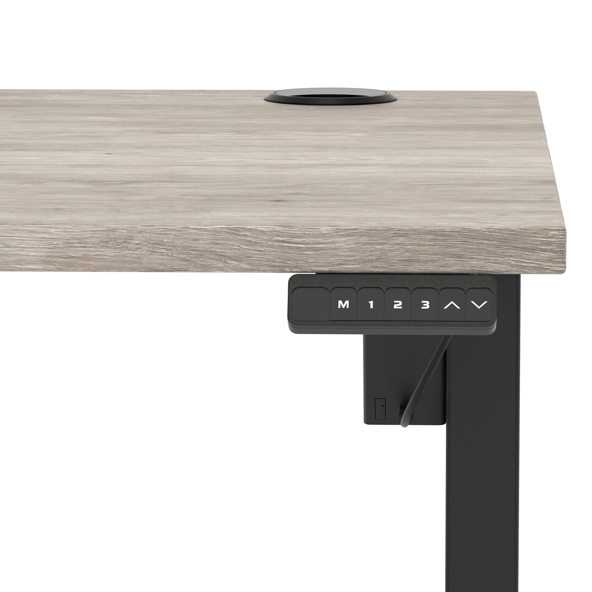 Air Lite Height Adjustable Desk with Cable Ports, 1000–1600mm Widths, Multiple Desktop & Frame Colours, MFC, 5 Year Warranty, Office Computer Workstation