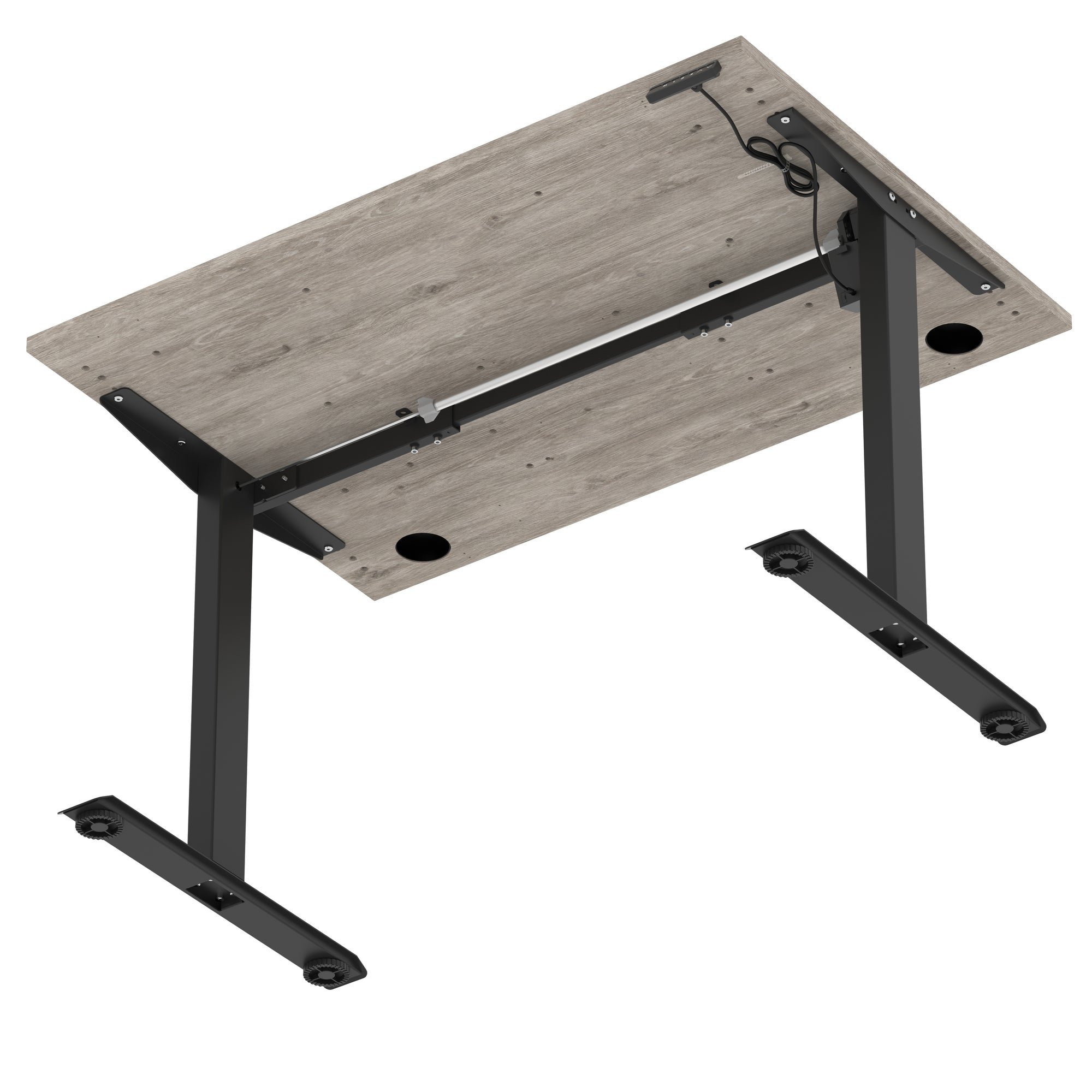 Air Lite Height Adjustable Desk with Cable Ports, 1000–1600mm Widths, Multiple Desktop & Frame Colours, MFC, 5 Year Warranty, Office Computer Workstation
