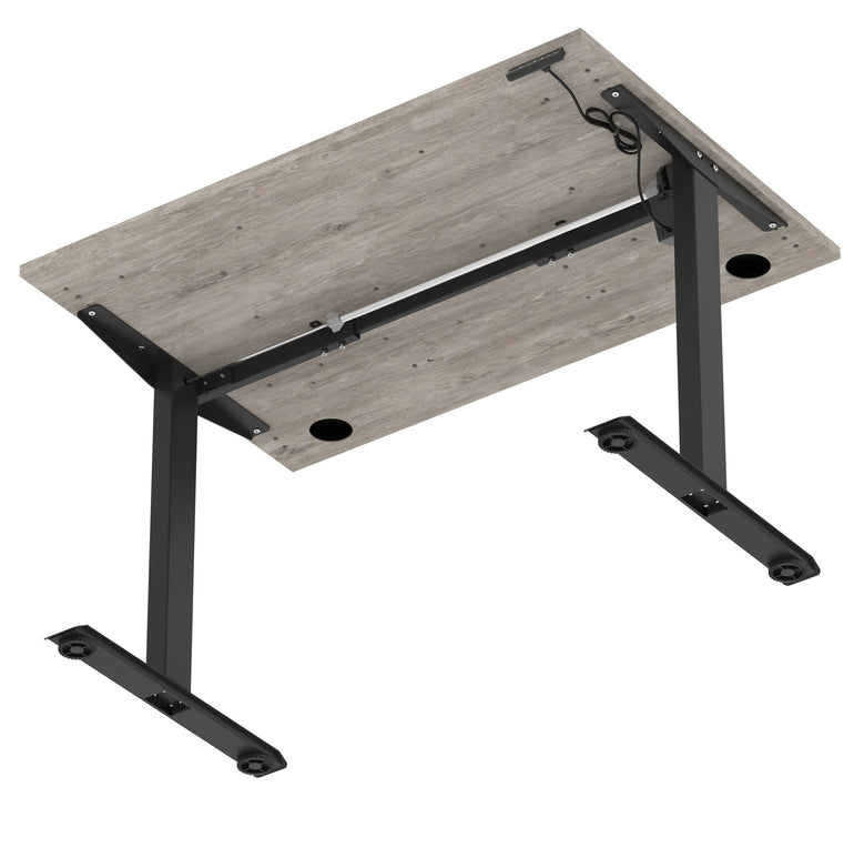Air Lite Height Adjustable Desk with Cable Ports, 1000–1600mm Widths, Multiple Desktop & Frame Colours, MFC, 5 Year Warranty, Office Computer Workstation