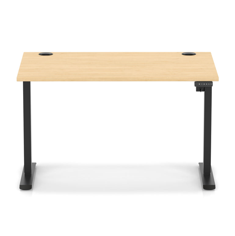 Air Lite Height Adjustable Desk with Cable Ports, 1000–1600mm Widths, Multiple Desktop & Frame Colours, MFC, 5 Year Warranty, Office Computer Workstation