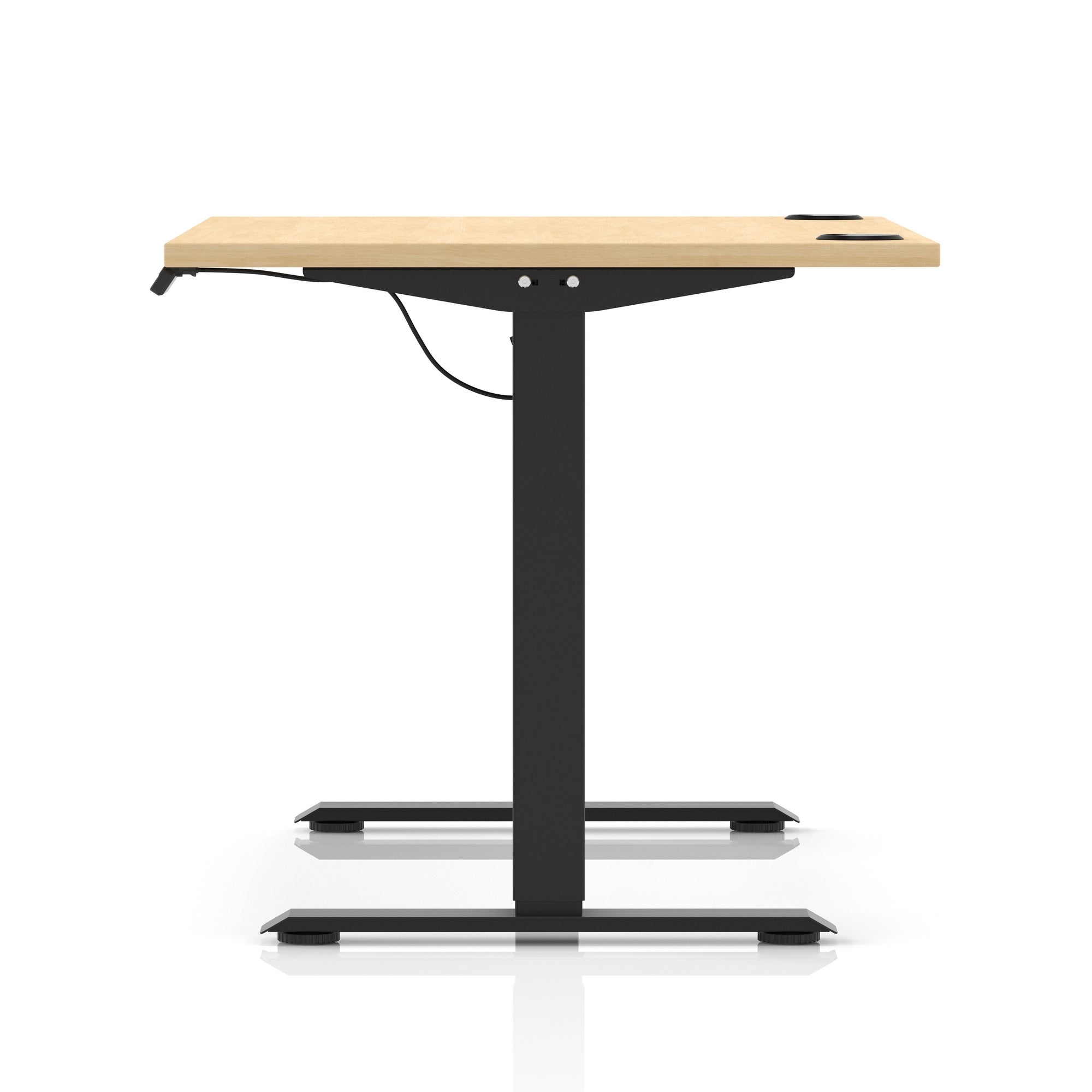 Air Lite Height Adjustable Desk with Cable Ports, 1000–1600mm Widths, Multiple Desktop & Frame Colours, MFC, 5 Year Warranty, Office Computer Workstation
