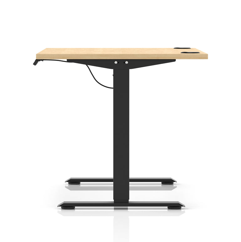 Air Lite Height Adjustable Desk with Cable Ports, 1000–1600mm Widths, Multiple Desktop & Frame Colours, MFC, 5 Year Warranty, Office Computer Workstation