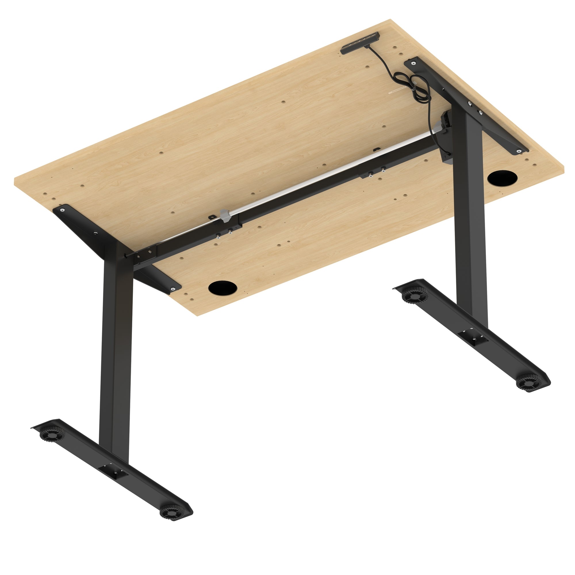 Air Lite Height Adjustable Desk with Cable Ports, 1000–1600mm Widths, Multiple Desktop & Frame Colours, MFC, 5 Year Warranty, Office Computer Workstation
