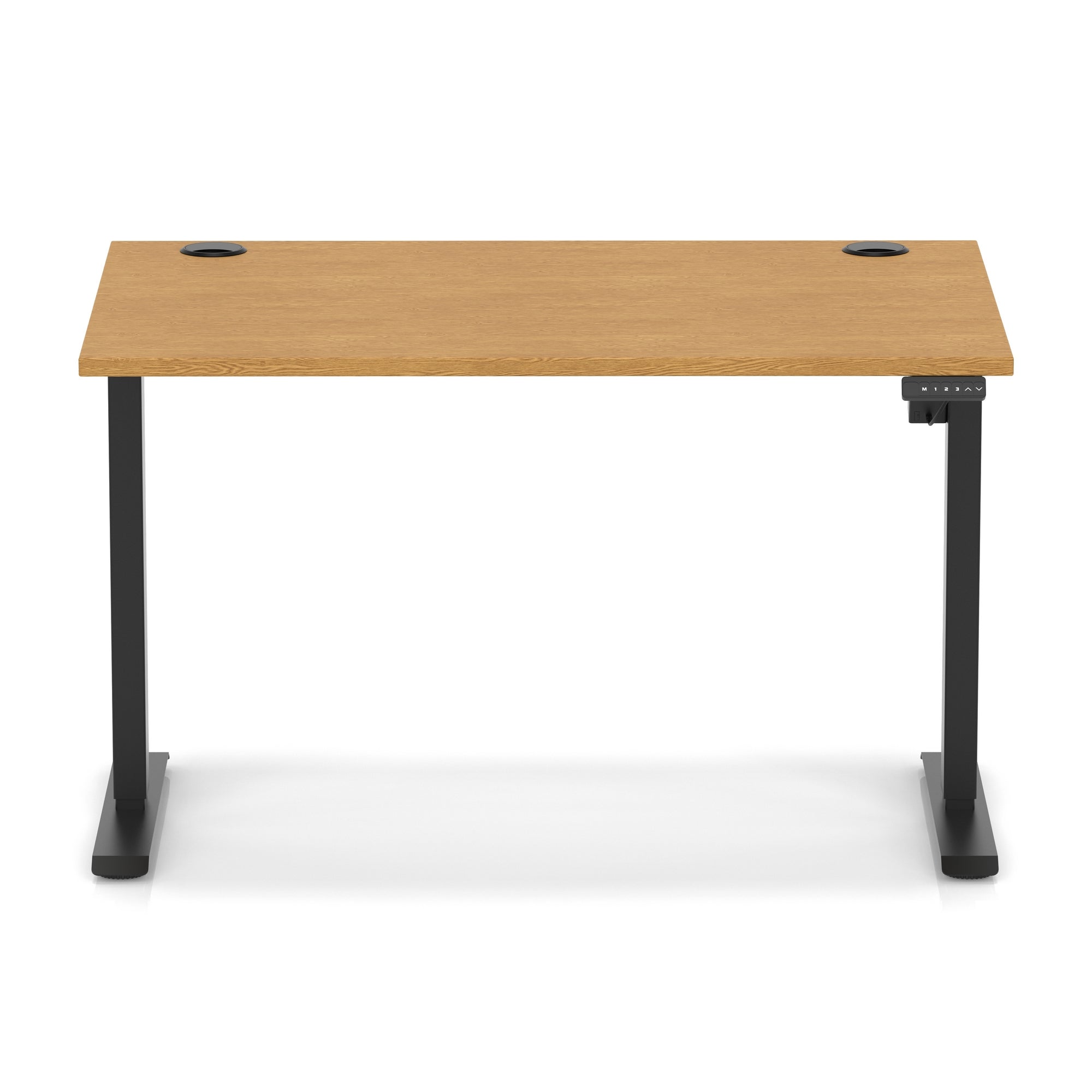 Air Lite Height Adjustable Desk with Cable Ports, 1000–1600mm Widths, Multiple Desktop & Frame Colours, MFC, 5 Year Warranty, Office Computer Workstation