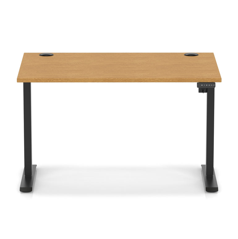 Air Lite Height Adjustable Desk with Cable Ports, 1000–1600mm Widths, Multiple Desktop & Frame Colours, MFC, 5 Year Warranty, Office Computer Workstation