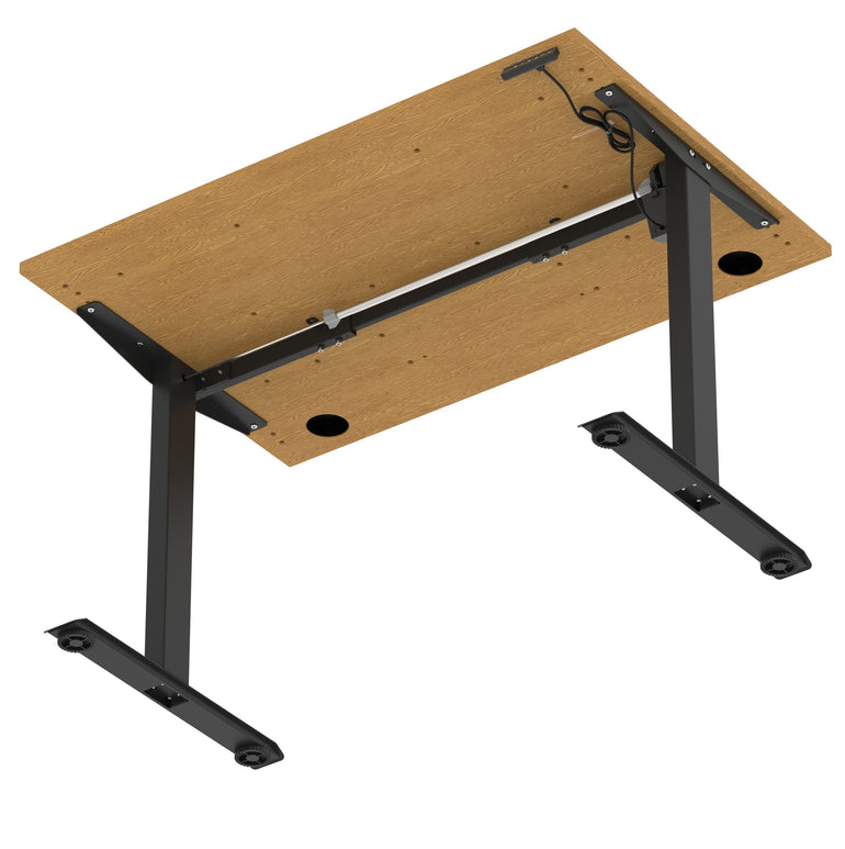 Air Lite Height Adjustable Desk with Cable Ports, 1000–1600mm Widths, Multiple Desktop & Frame Colours, MFC, 5 Year Warranty, Office Computer Workstation