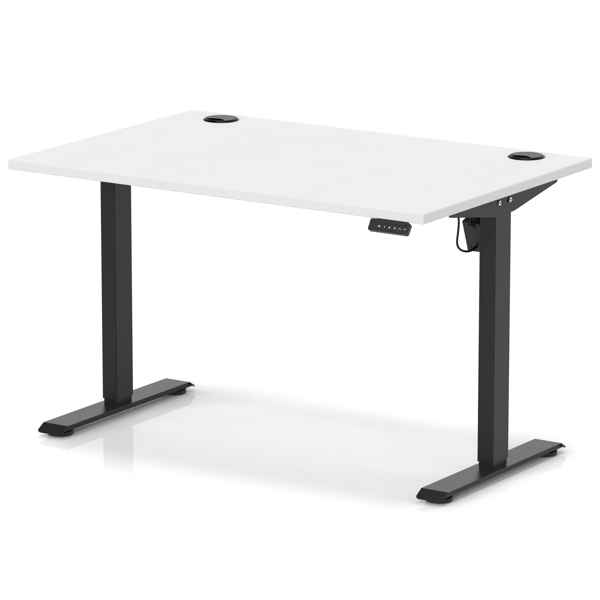 Air Lite Height Adjustable Desk with Cable Ports, 1000–1600mm Widths, Multiple Desktop & Frame Colours, MFC, 5 Year Warranty, Office Computer Workstation