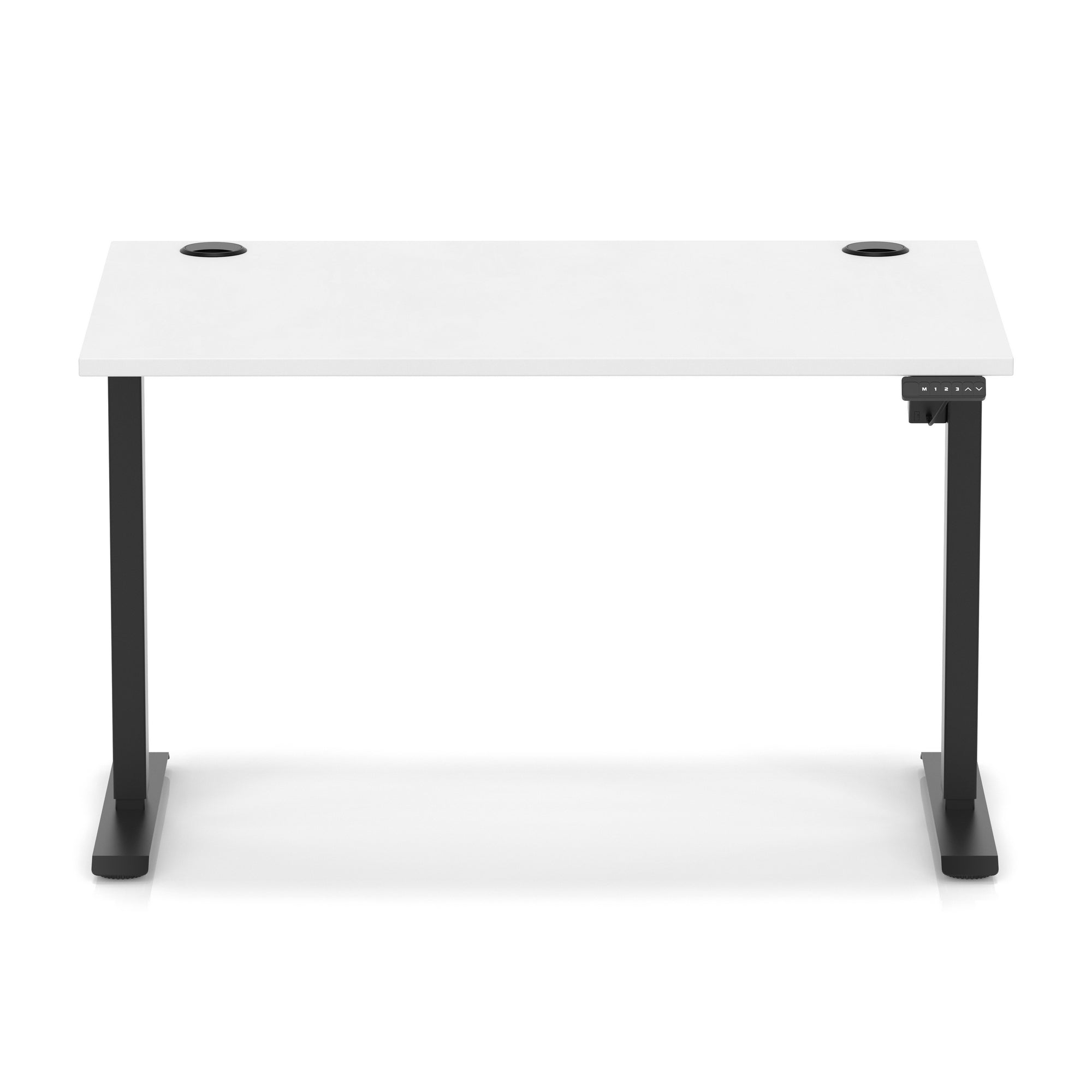 Air Lite Height Adjustable Desk with Cable Ports, 1000–1600mm Widths, Multiple Desktop & Frame Colours, MFC, 5 Year Warranty, Office Computer Workstation
