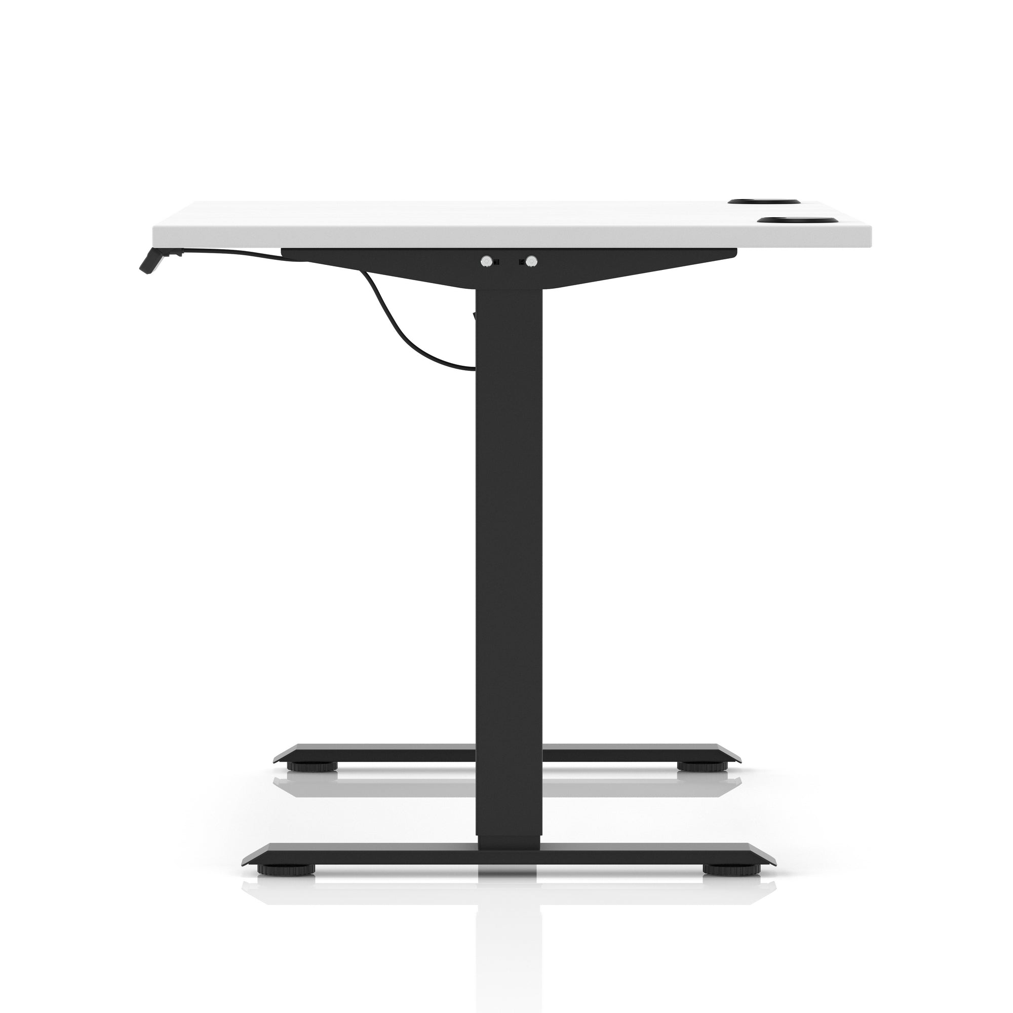 Air Lite Height Adjustable Desk with Cable Ports, 1000–1600mm Widths, Multiple Desktop & Frame Colours, MFC, 5 Year Warranty, Office Computer Workstation