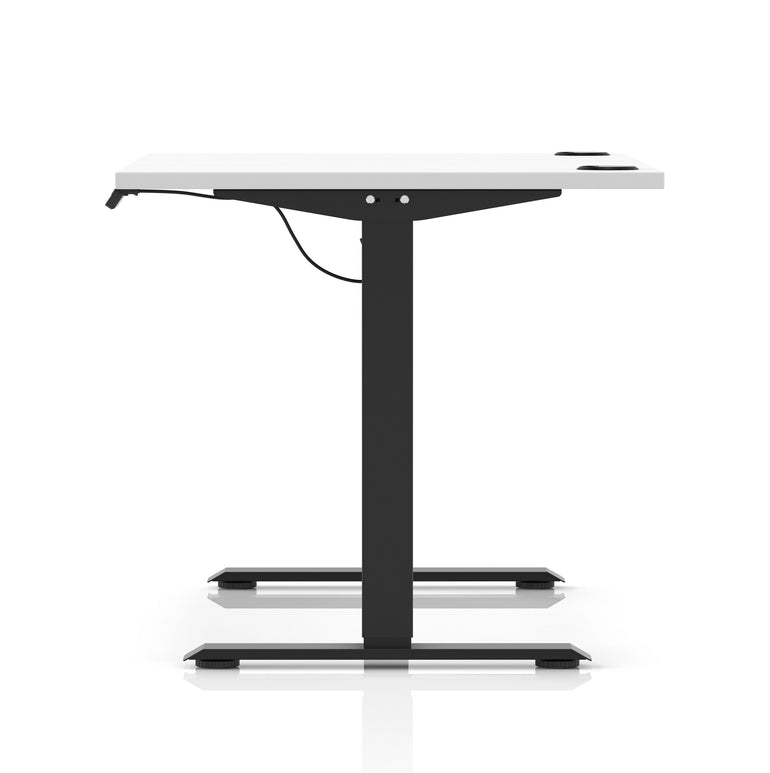Air Lite Height Adjustable Desk with Cable Ports, 1000–1600mm Widths, Multiple Desktop & Frame Colours, MFC, 5 Year Warranty, Office Computer Workstation
