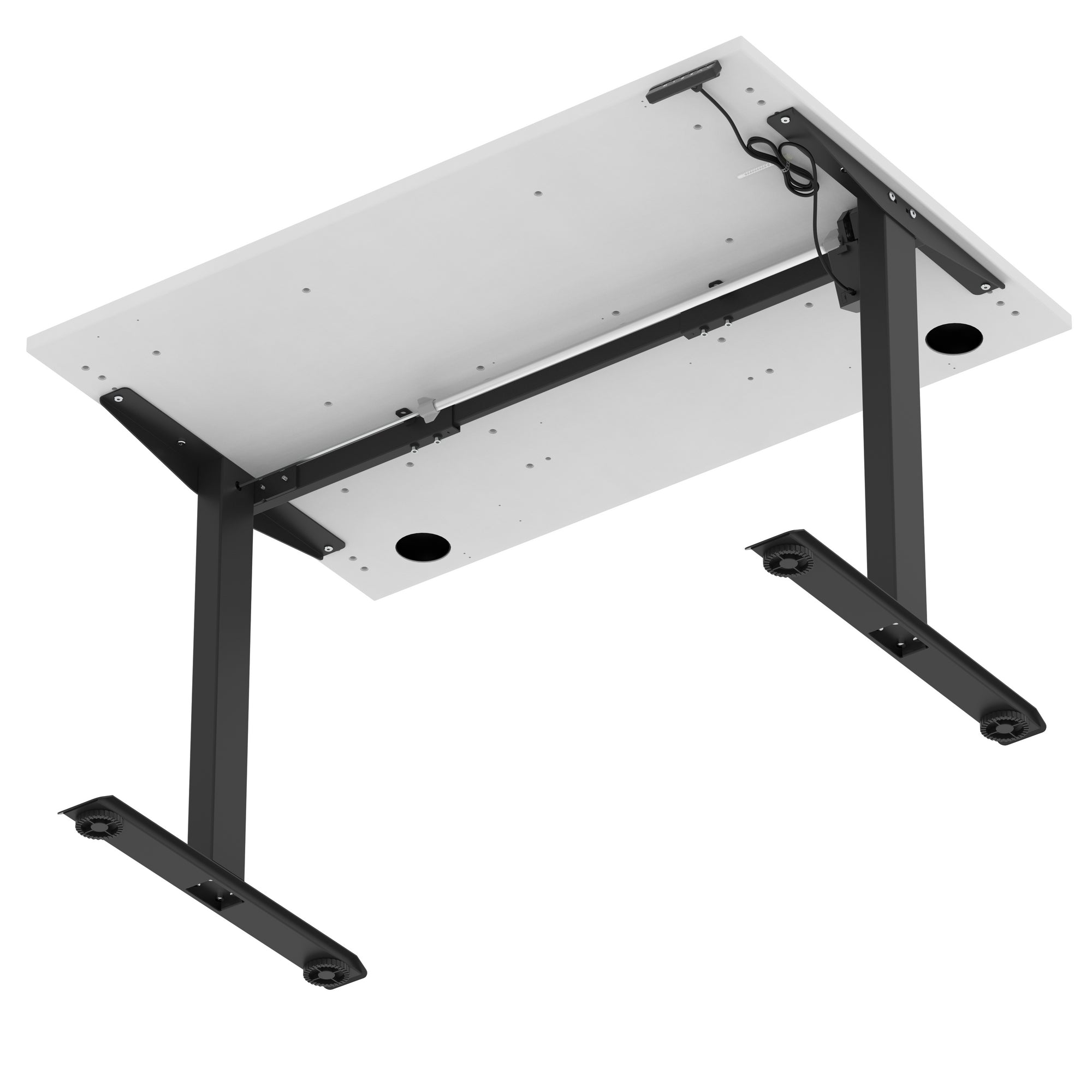 Air Lite Height Adjustable Desk with Cable Ports, 1000–1600mm Widths, Multiple Desktop & Frame Colours, MFC, 5 Year Warranty, Office Computer Workstation