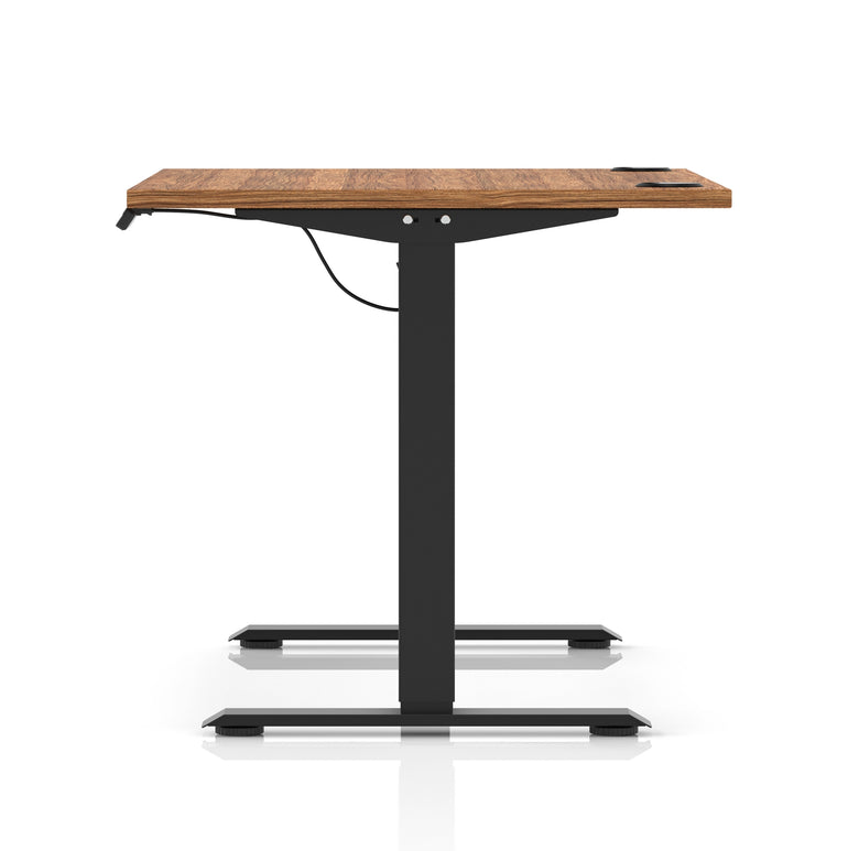 Air Lite Height Adjustable Desk with Cable Ports, 1000–1600mm Widths, Multiple Desktop & Frame Colours, MFC, 5 Year Warranty, Office Computer Workstation