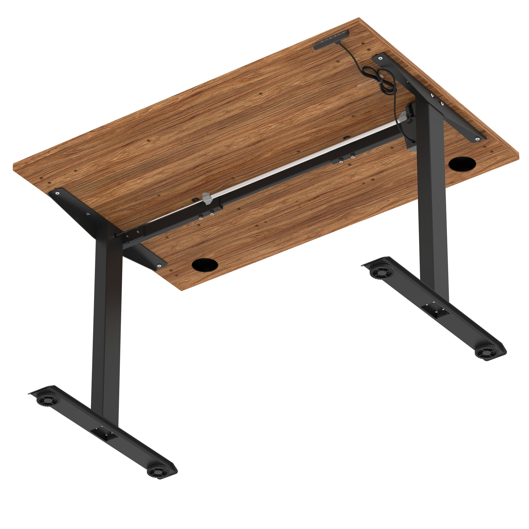 Air Lite Height Adjustable Desk with Cable Ports, 1000–1600mm Widths, Multiple Desktop & Frame Colours, MFC, 5 Year Warranty, Office Computer Workstation